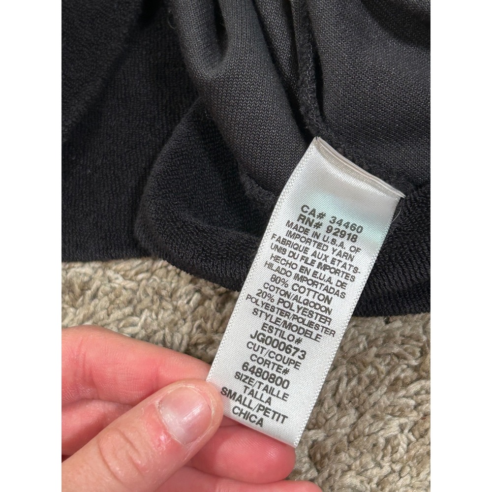 Y2K 2000s VTG Juicy Couture Black Terry Cloth Short Sleeve Zip Up Hoodie S - Picture 6 of 8